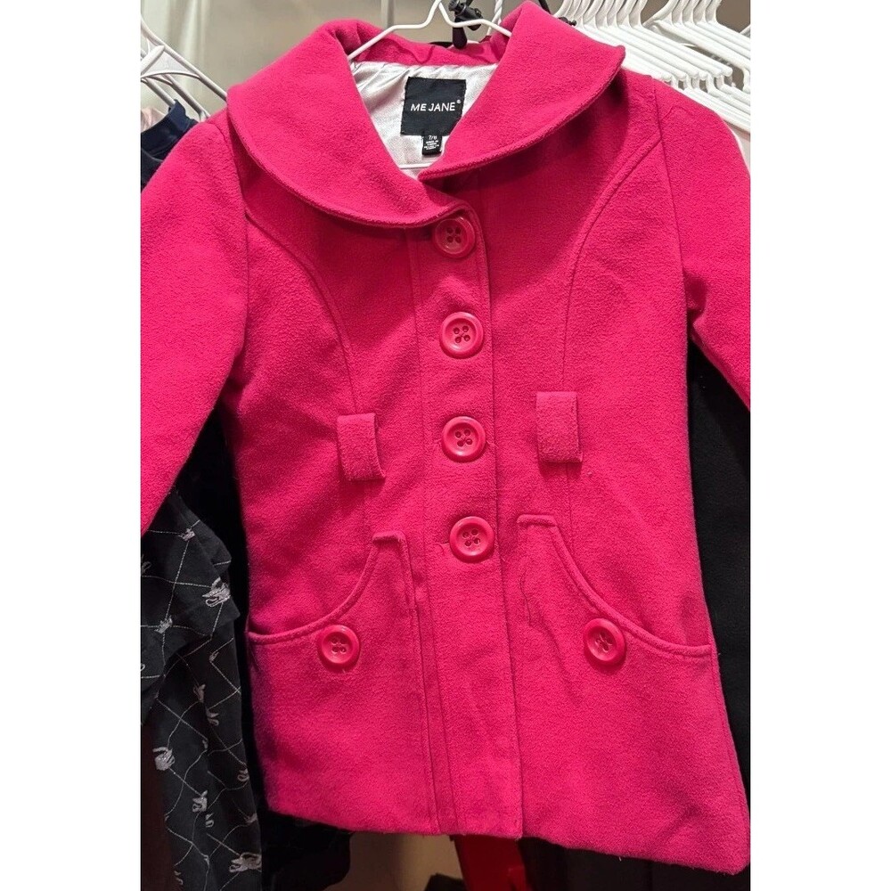ME JANE Girls Pink Dress Coat Size 7/8 Cute Spring Fall Church